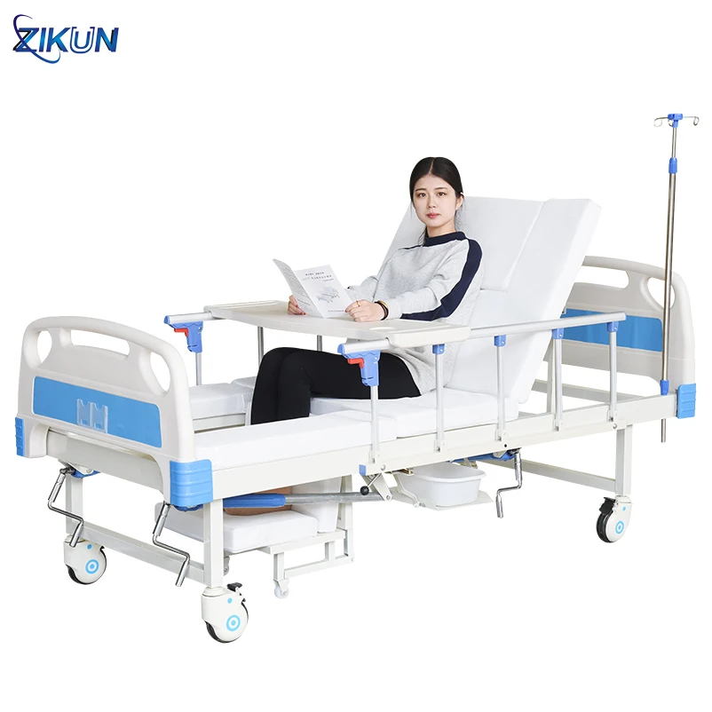 
Factory Price single crank manual hospital bed for patient 