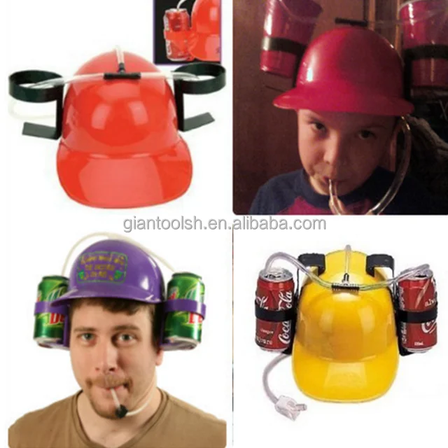 Drinking Helmet beer drinking hats with straws