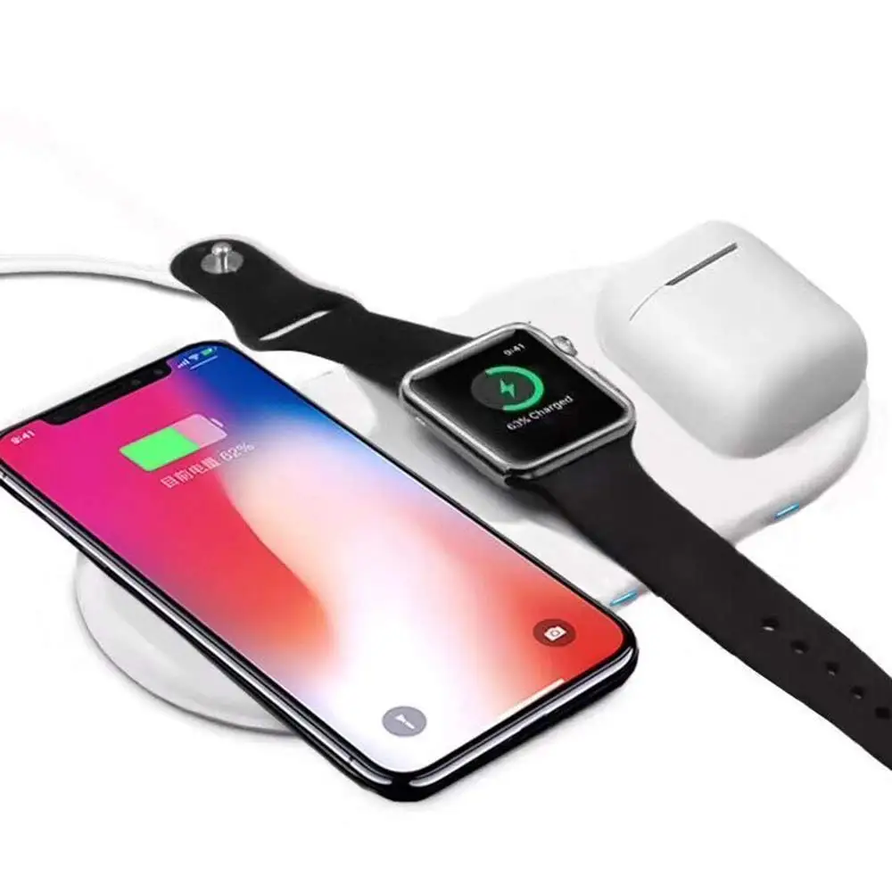 
3 in 1 Fast Qi Wireless Chargere Pad For Airpower Charging for iPhone Apple watch Airpods 
