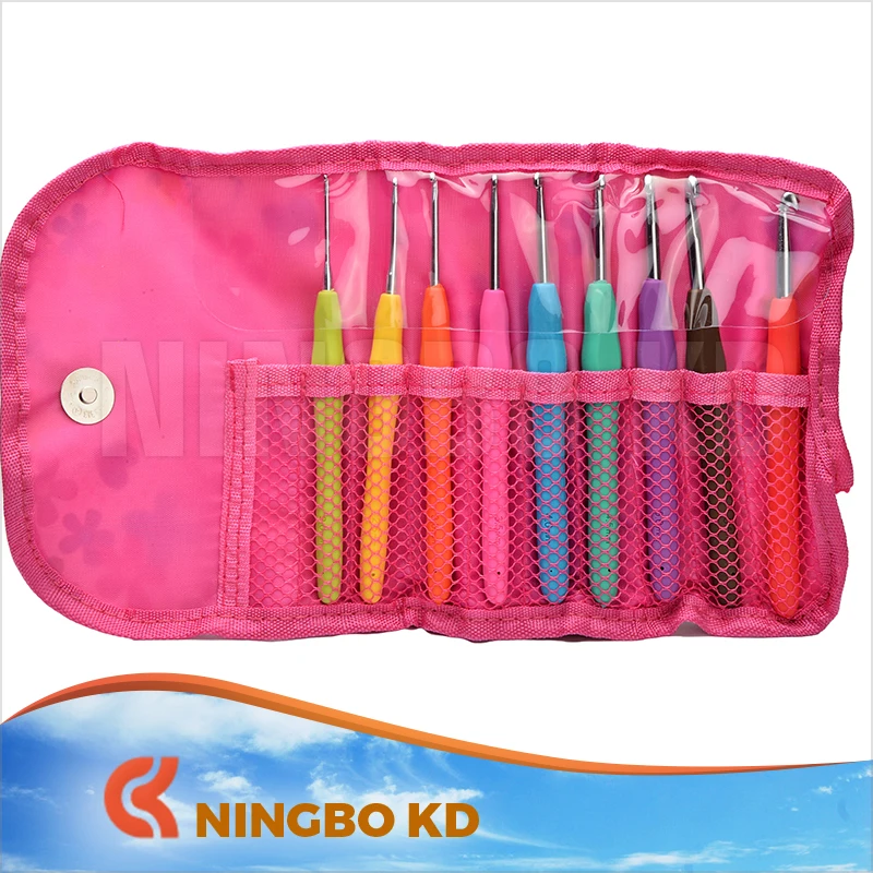 Colorful Aluminum Crochet Hook Knitting Knit Needles Set for Amazon