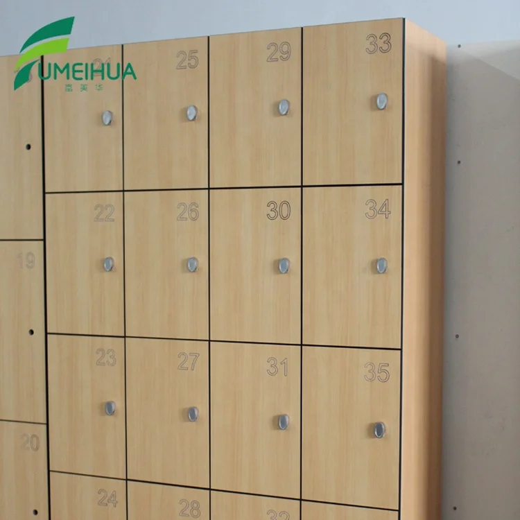 Factory Price Wood Grain Color HPL Locker for Fitness Club