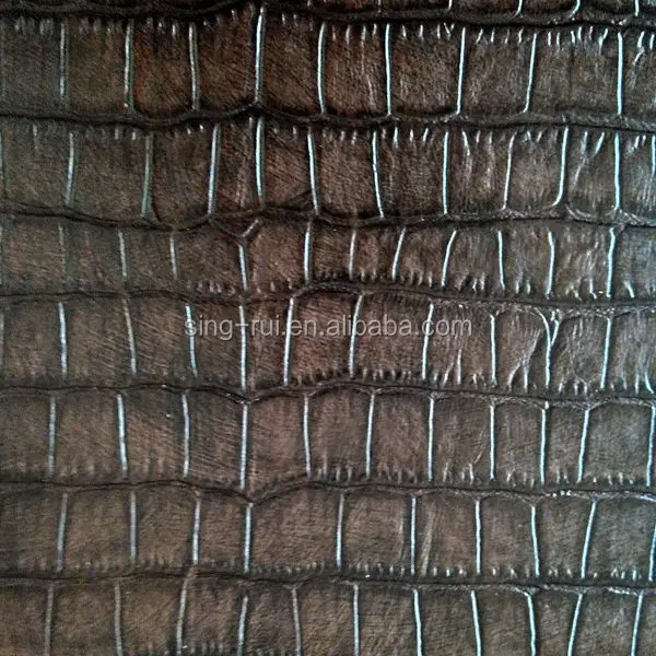 Crocodile skin pattern PU synthetic leather