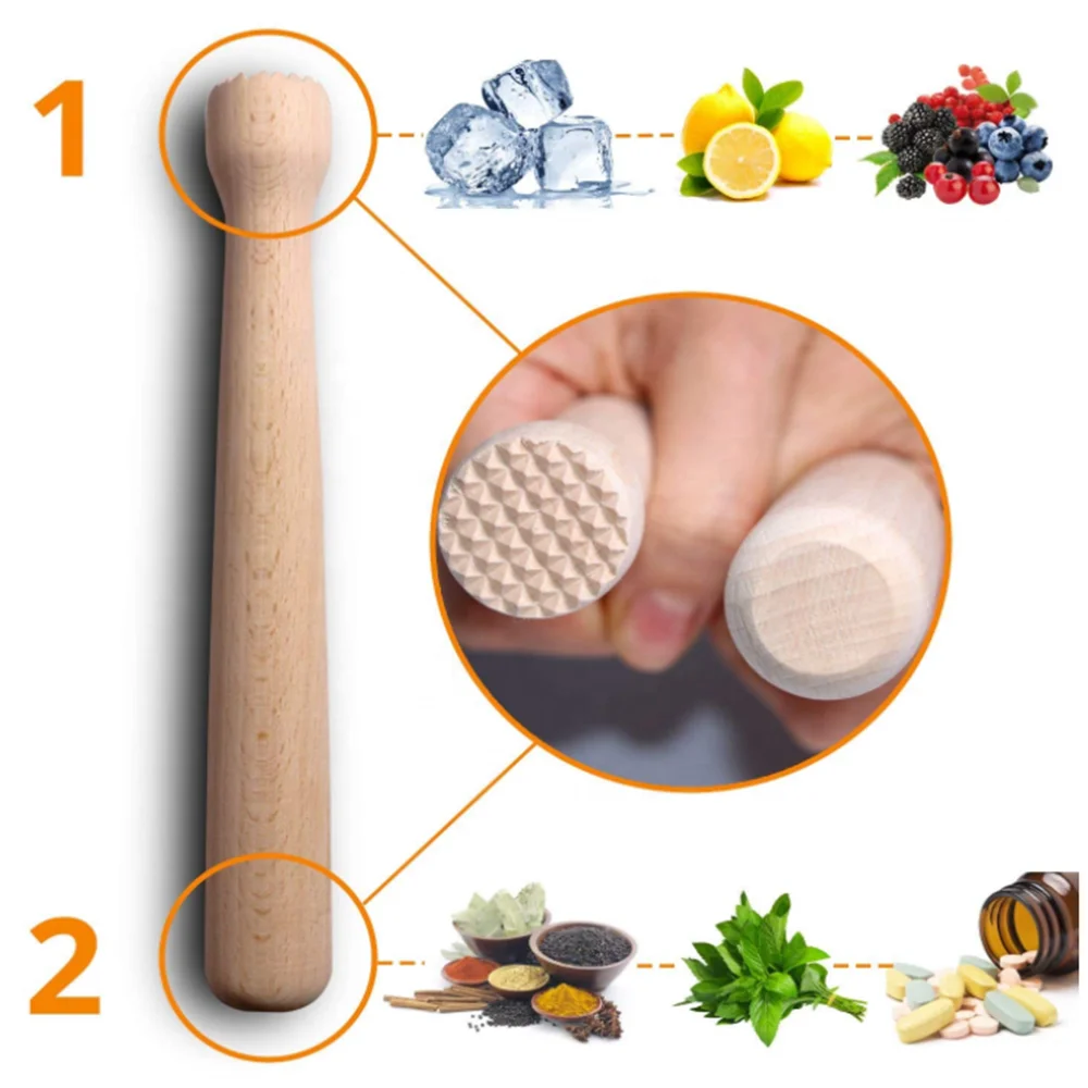 Mashed wooden sticks with fruit and vegetables Food mashed wooden sticks