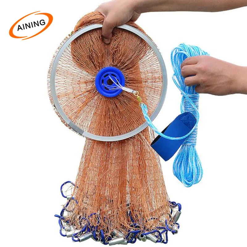 Fishing cast net 12 ft /Outdoors Cast Net for Bait Fish with Carrying Case