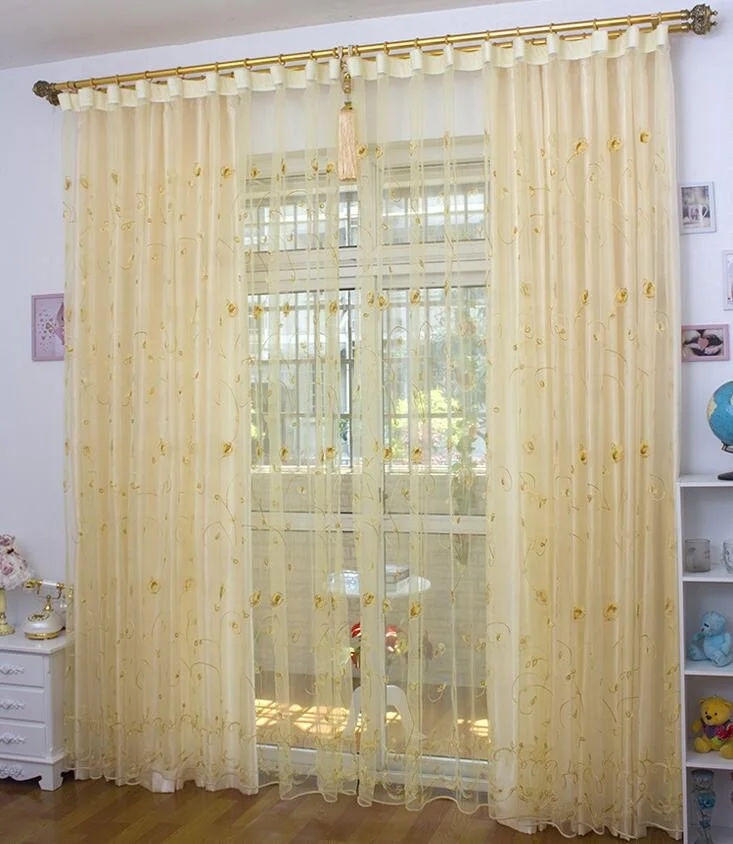 Заводская распродажа, высококачественные вышитые шторы из прозрачной вуали в европейском и корейском стиле, декоративные прозрачные шторы, шторы