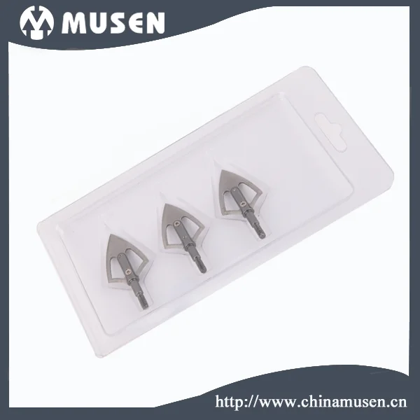 Replaceable Stainless steel Hunting Sharp Dual Blades Arrow Head Broadhead