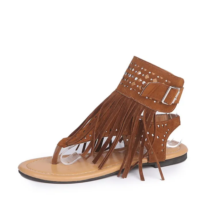 New Stylish Suede Tassels Flat Casual Women Fringe Shoes