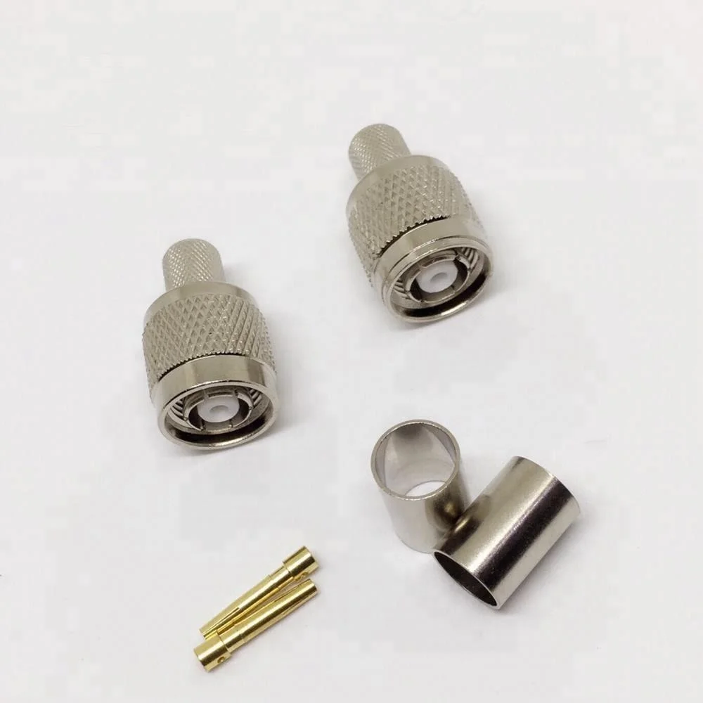 TNC Male Connector Crimp Type For RG58 RG316 RG174 LMR195 LMR400 RF Coaxial Cable TNC Plug