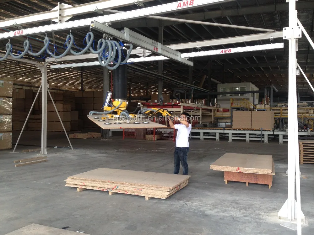 Vacuum tube lifter for chipboard, wooden panel, MDF