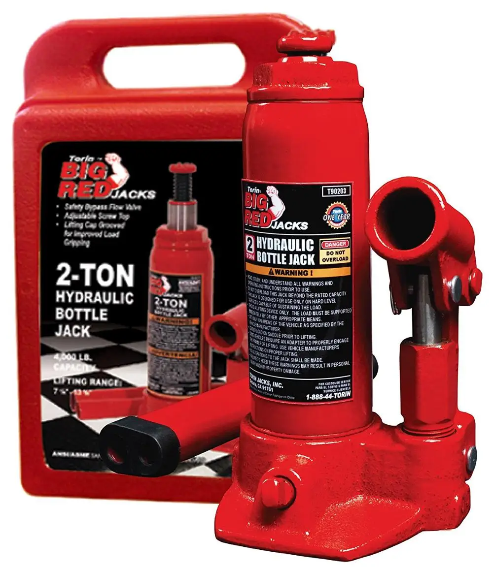 Torin Big Red Hydraulic Stubby Bottle Jack, 12 Ton Capacity