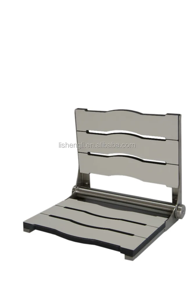 
stainless steel Wall mounted folding chairs foldable shower bench contour seat 