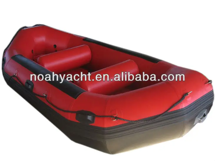 PVC / Hypalon Self-Bailing white water river  Rafts with paddles  420cm