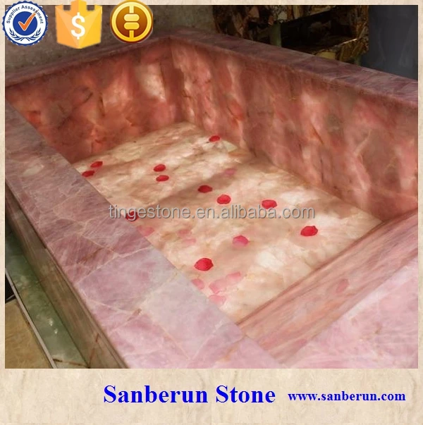 Natural Pink Crystal Marble for Bathtub