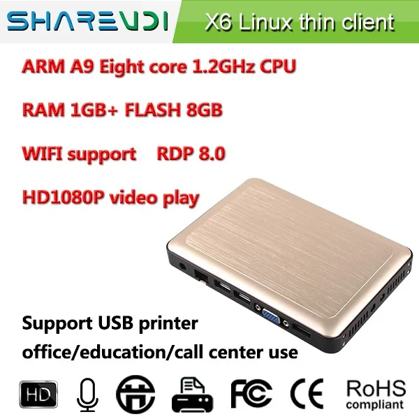 RDP клиент тонкий пк octa core X6 для школьной лаборатории, быстрый и стабильный