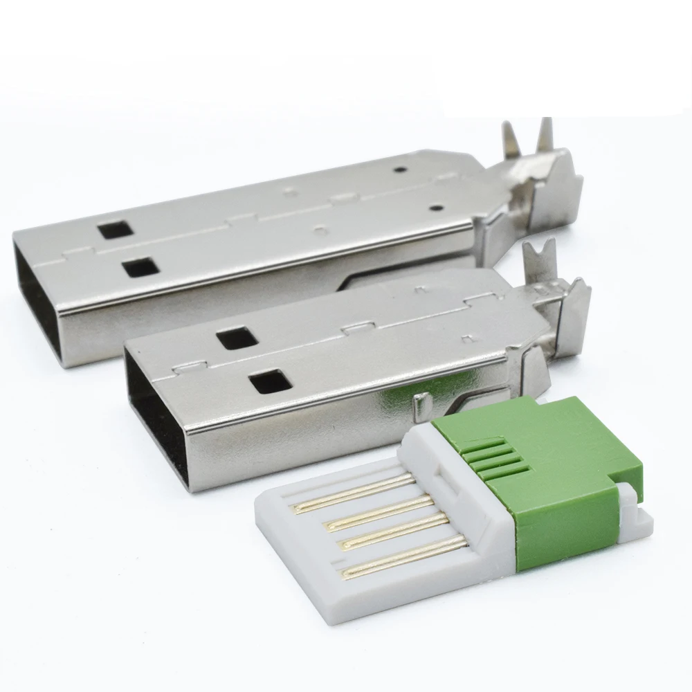Заводской USB A Микро обжимной СОЕДИНИТЕЛЬ НАБОР PCB штекер с USB корпусом