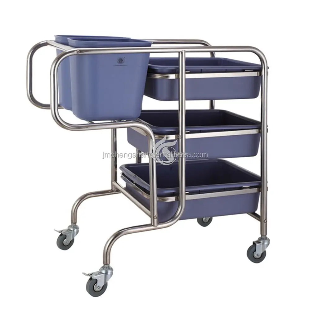 Hotel Kitchen Restaurant Catering Service Strong Multifunctional Cleaning Plastic Trolley