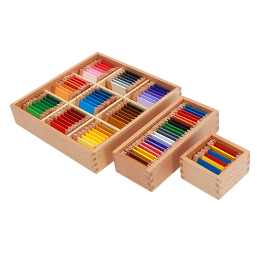 Baby Wooden educational teaching aids Montessori material toys Color Tablets
