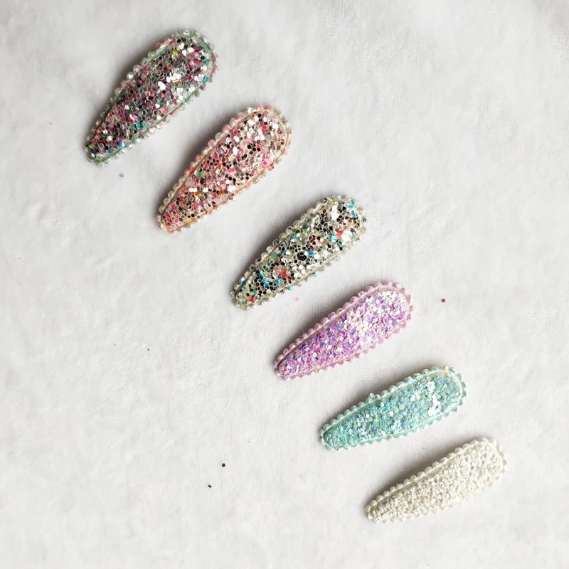 Cute Glitter Hair Snap Clip Hair Accessories Kids Hair Snap Clip