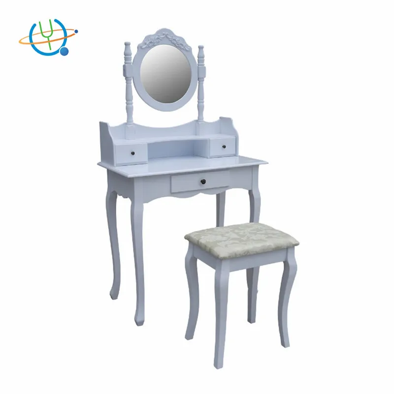 
Royal Bedroom Dressing Table with Mirror, chinese antique dresser Simple Small Dresser 