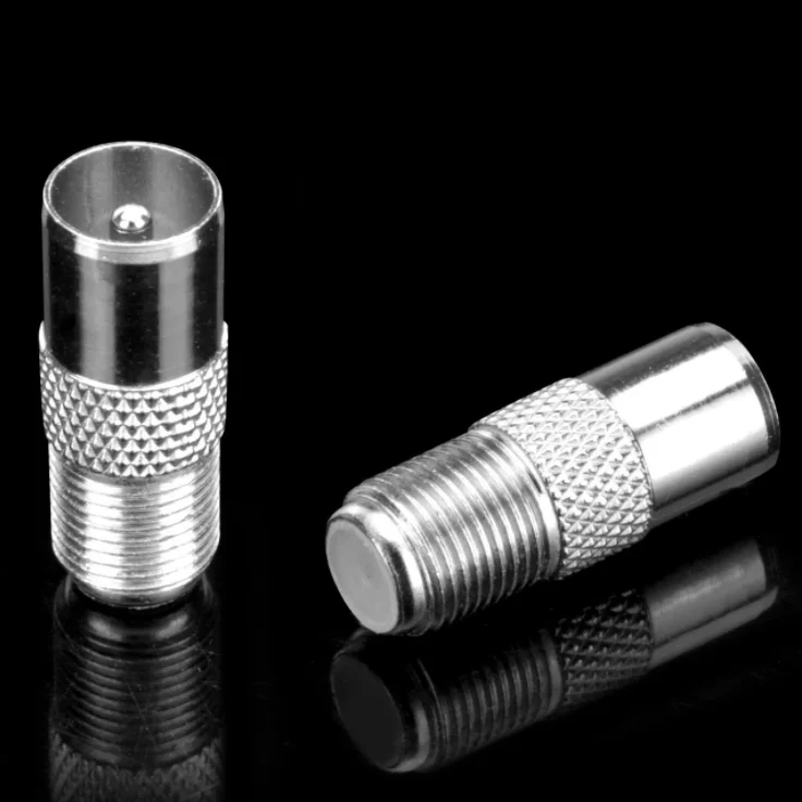 F Type Female Plug to PAL Male Socket Coaxial TV Antenna Cable Connector Adapter