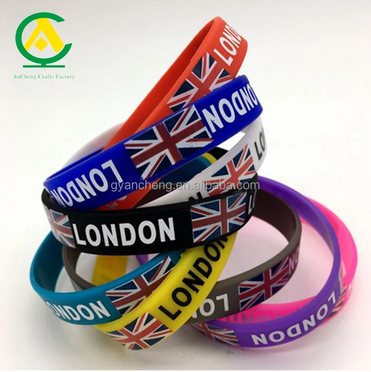 Fashion I LOVE Bath Silicone Bracelets for Bath City Promotion Gifts