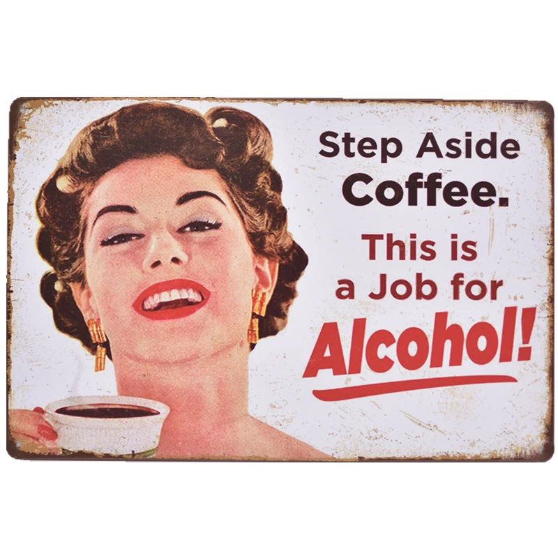 
Coffee Bakery Tin Sign Bar Pub Home Wall Decor Retro Metal Art Poster Metal Plate Plaques Vintage Finish Retro Bar Sign 