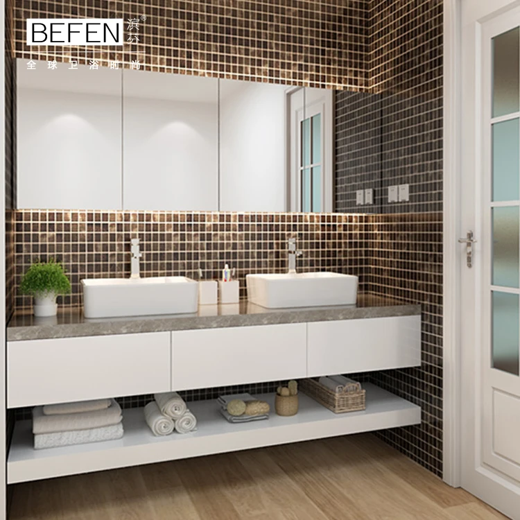 Новый дизайн, индивидуальное производство, полный комплект, настенный туалетный столик для ванной