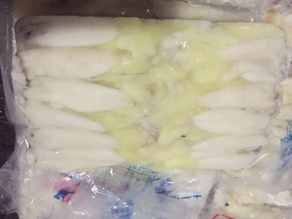 nutritious white part frozen Frozen Peru squid roe raw material block in stock