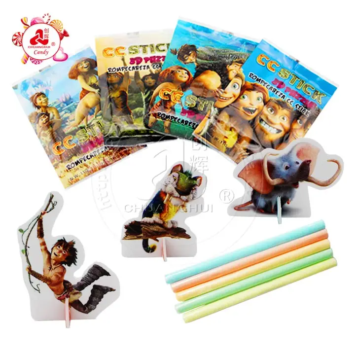 Hot Sale In Bolivia 10g Puzzle CC stick Candy/ With 3D Puzzle
