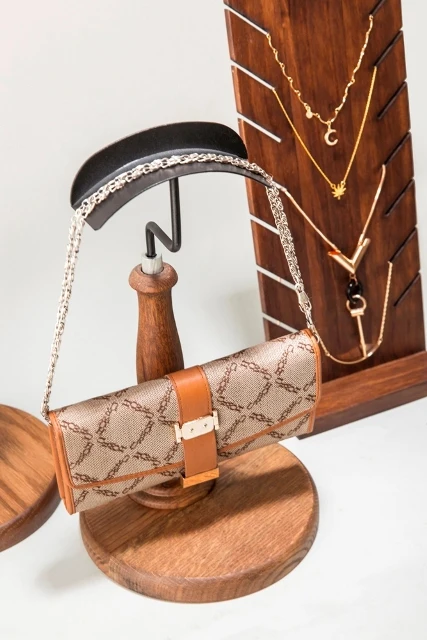 Jewelry display stand wooden necklace jewelry display stand imported walnut wood jewelry display