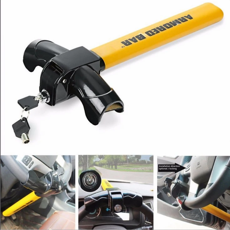 Universal Security T-Shape Adjustable Steering Wheel Lock
