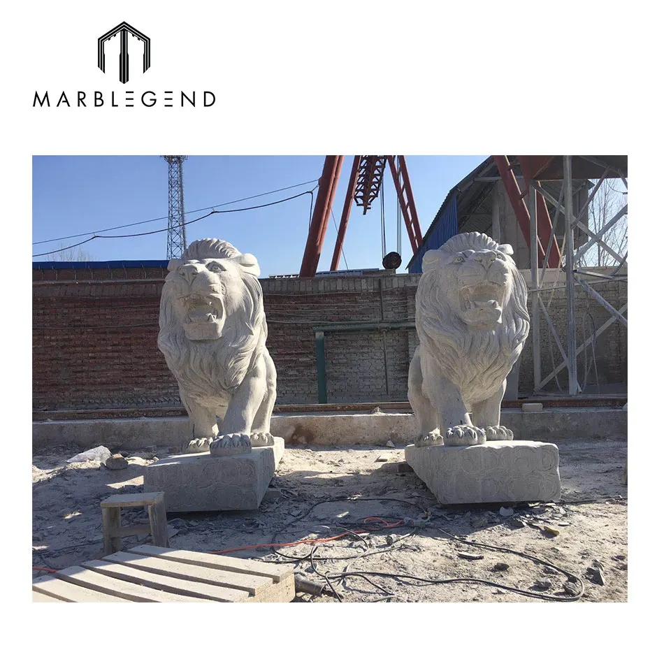 Garden handcarved life size lion statue molds