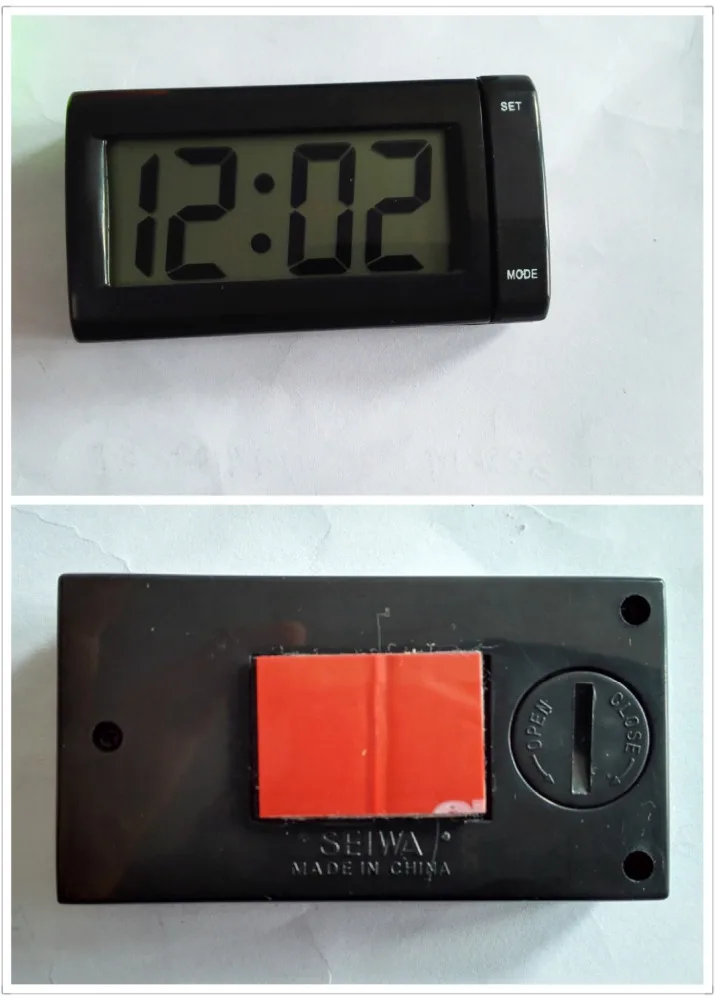  ЖК-дисплей автомобильные часы с 3M наклейкой цифровые мини-часы