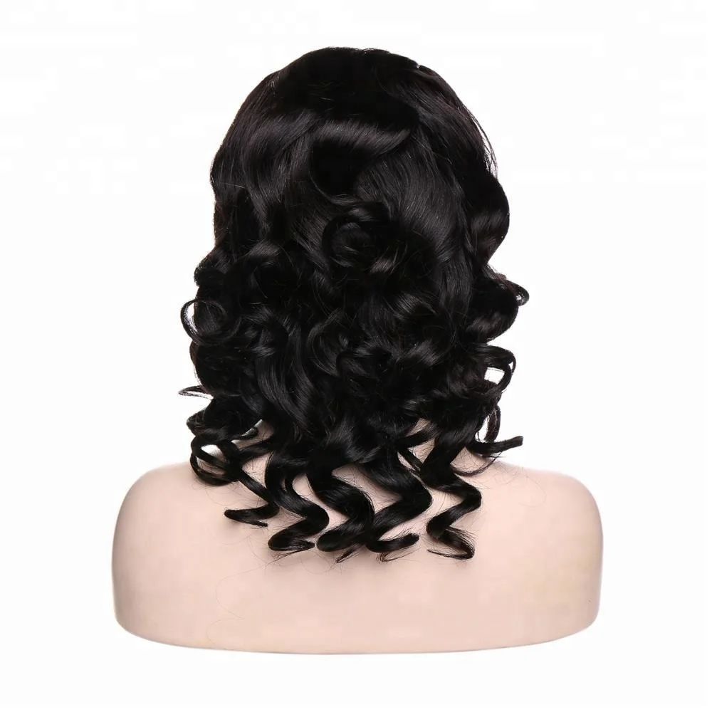 
No glue no tape 14inch 100% brazilian full lace human hair wig wholesale 