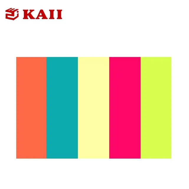 
KAII Paper Cube Memo Pad Notes 76 x 76 mm Sticky Notes Cube, Neon Rainbow Colorful Design 