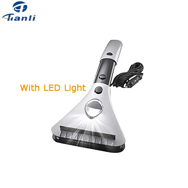 12 Volt Car Heated Ice Scraper Window Snow Shovel With Extendable Handle and LED light