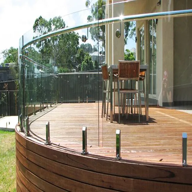 hot and cheap curved tempered laminated glass for windows balcony railing shower door price