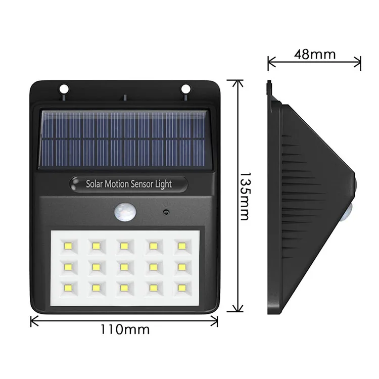High quality cheap price  20 LED motion sensor home  use exterior wall solar wall light