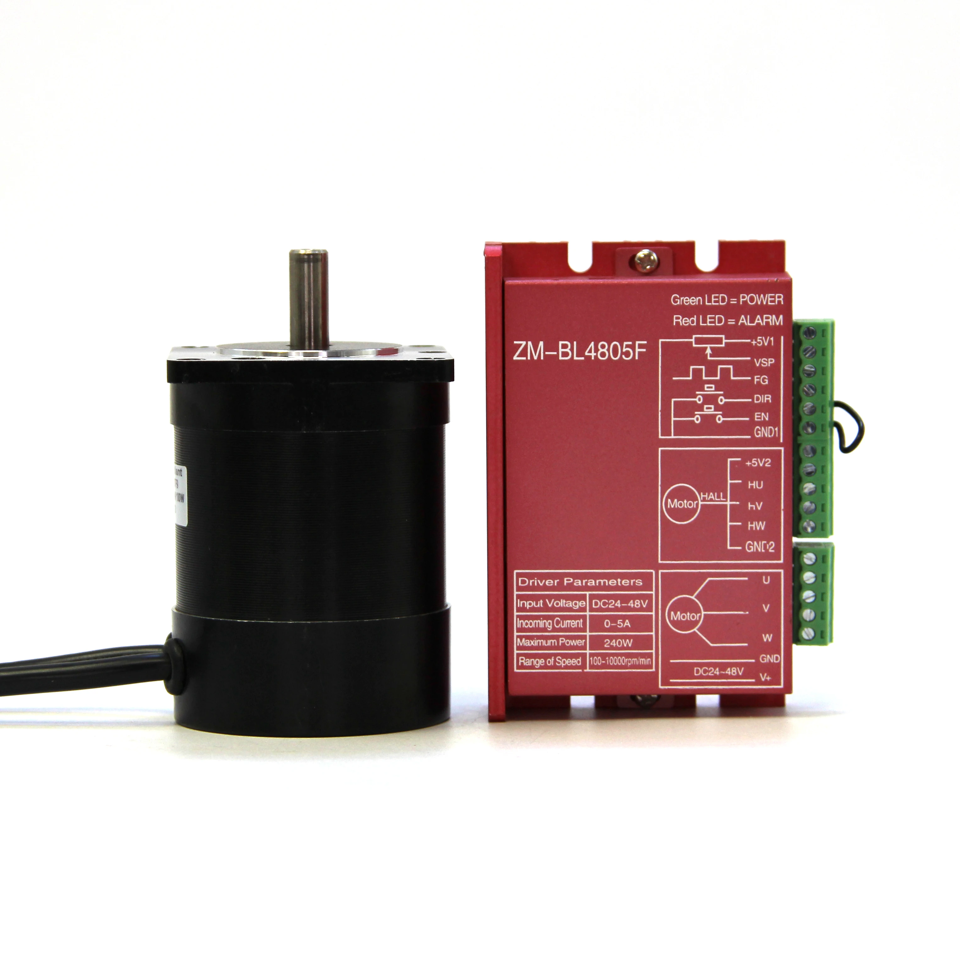 57mm brushless dc motor 36v 3600rpm high speed 100W BLDC motor with current 5A driver controller kit for drill