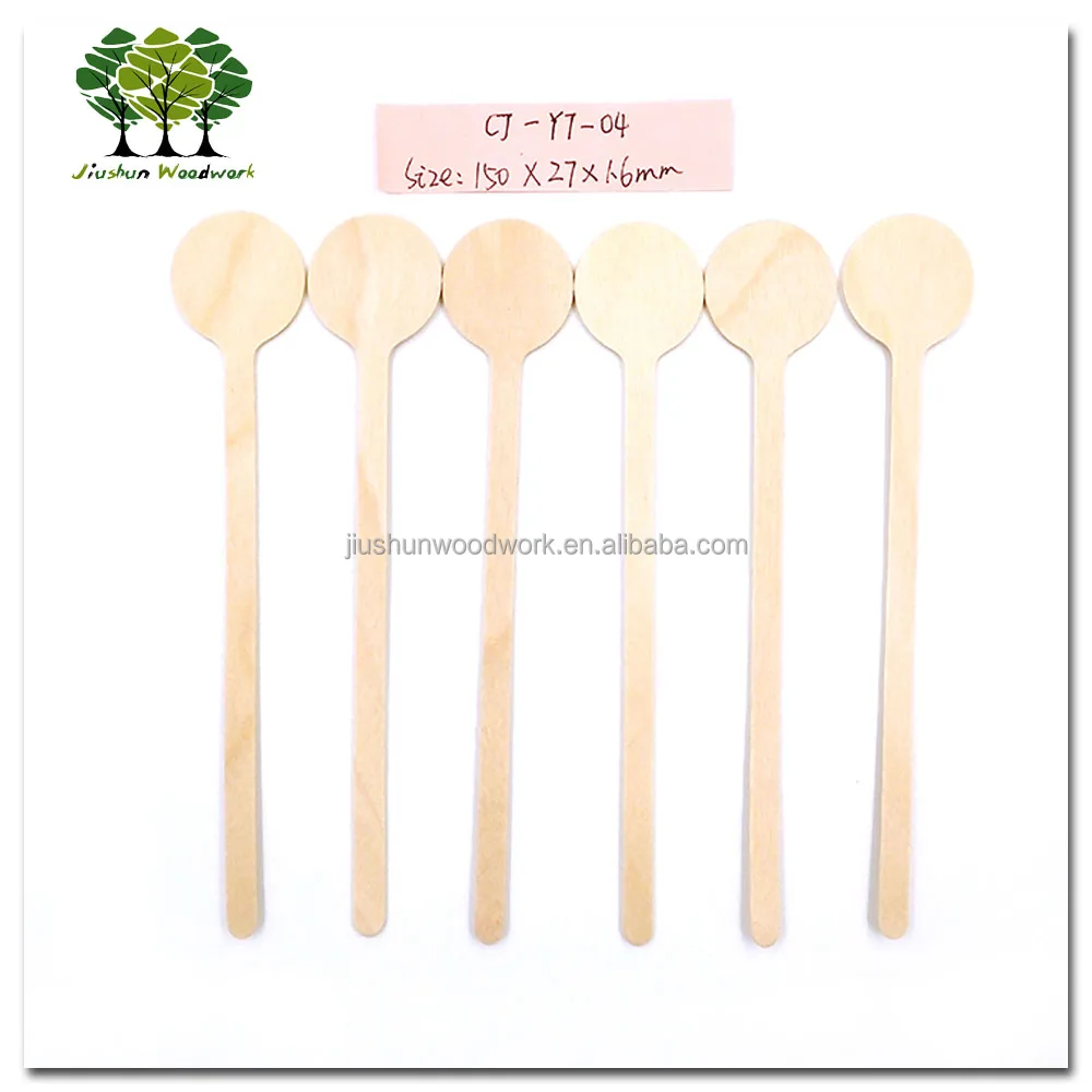 150mm Round Head Wooden Coffee / Cocktail Stick / Stirrer