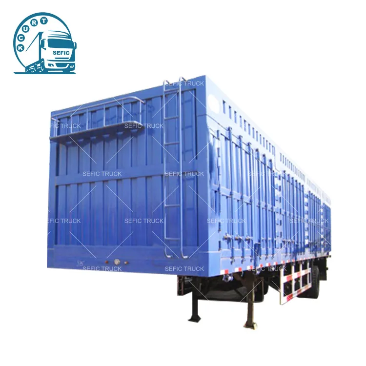 
Custom Design Animal Vegetable Coal Transporting Fence Semi Trailer 