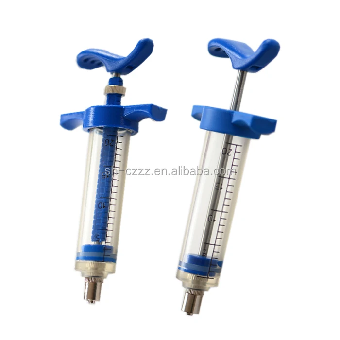 20ml tpx plastic steel animal injector syringe