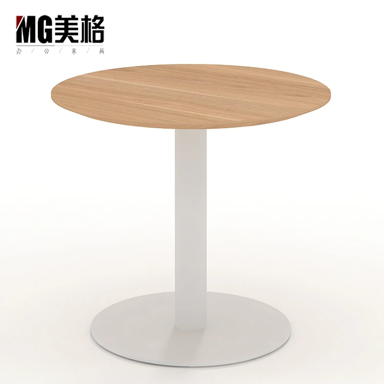 Round Dining table coffee table modern wooden steel leg