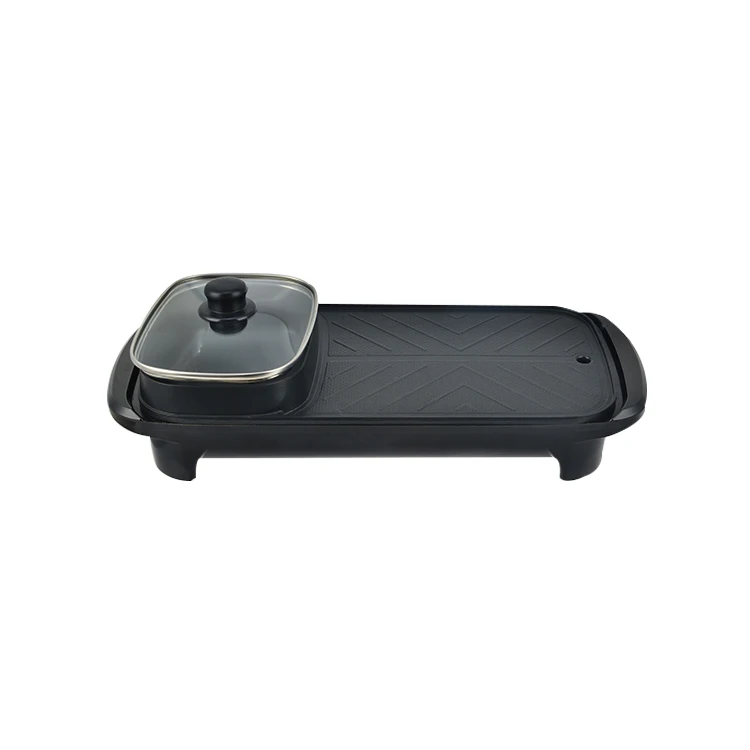 
Realbei Al-2462 factory wholesale price electric grill flat pan electric hot pot pan electric smokeless grill 