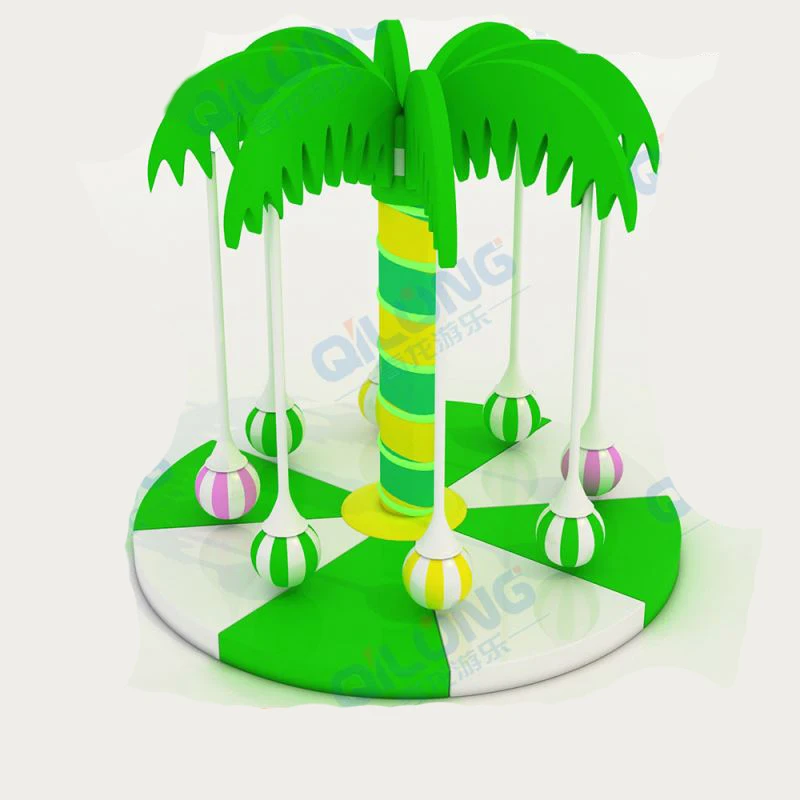 Naughty castle kids coconut tree cheap playgrounds for kids electric soft play