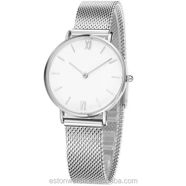 Brand Your Own Logo Rose Gold Mesh Band Wrist watch women ladies mens custom watches nice men