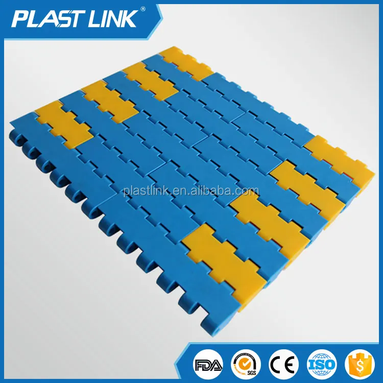 Top plate modular plastic conveyor belt for food Industry