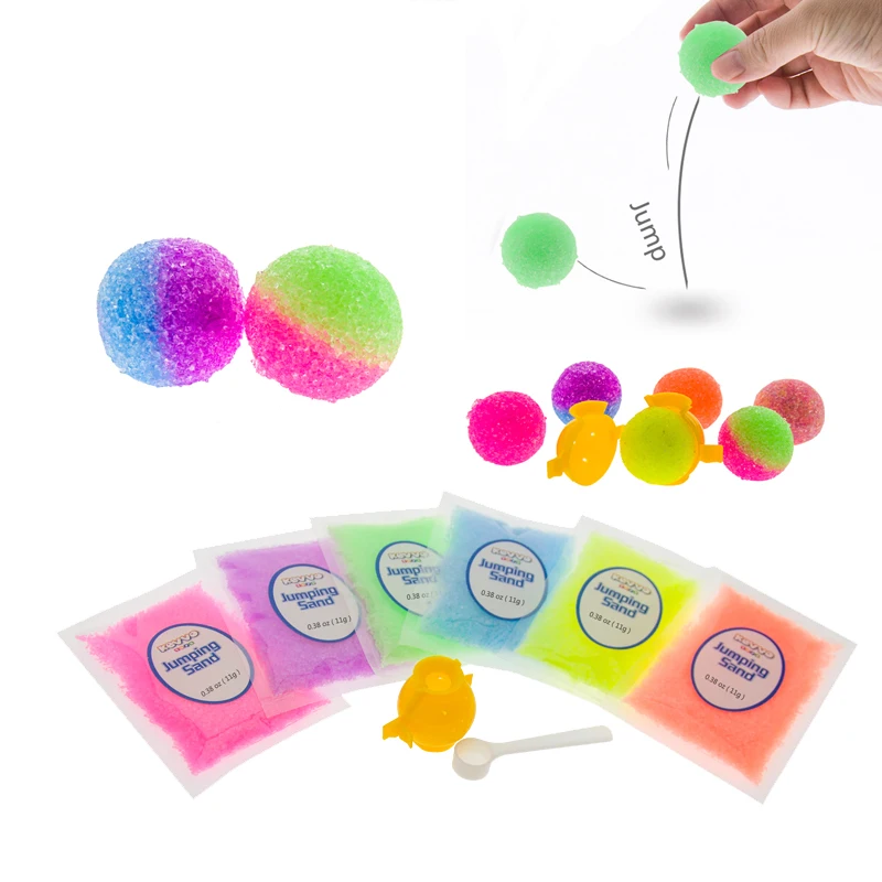 New Diy Toys Magic luminous Jumping Sand Ball Science Lab Bouncy Rubber Ball Funny Yiwu Toys