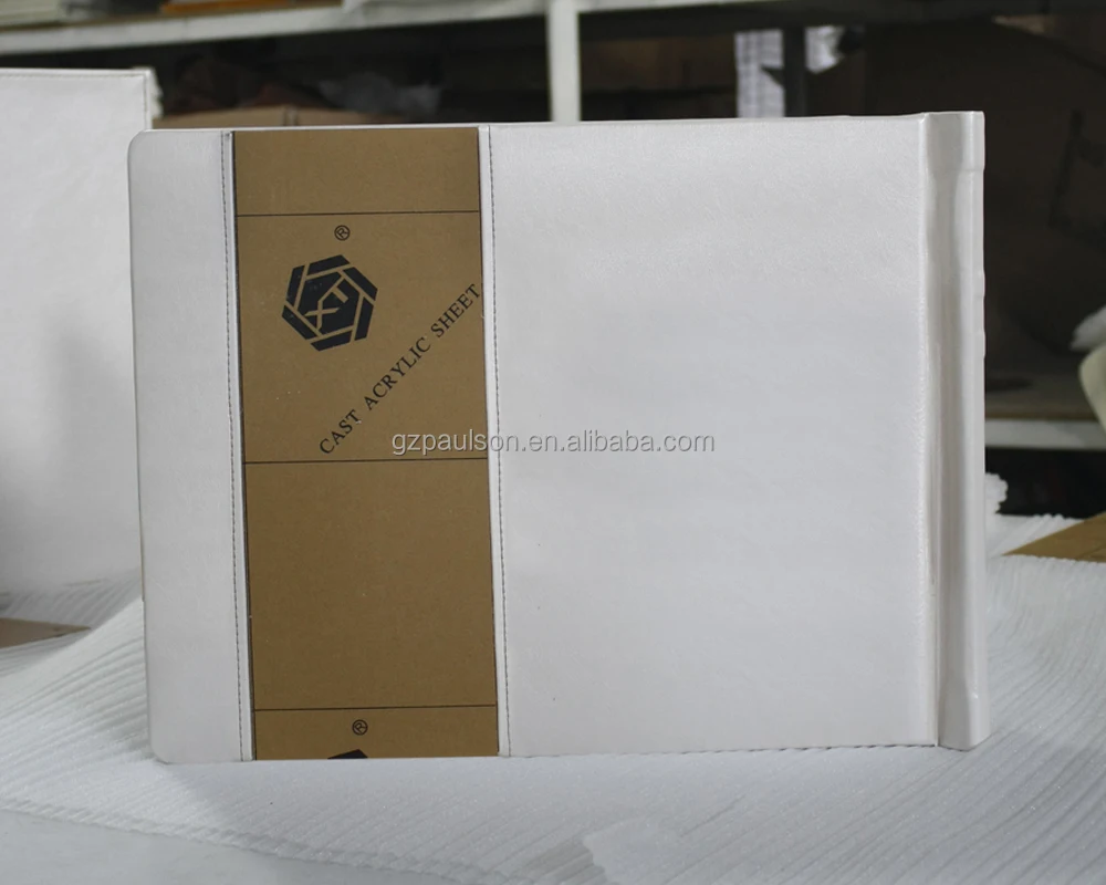 
leather with acrylic album cover 