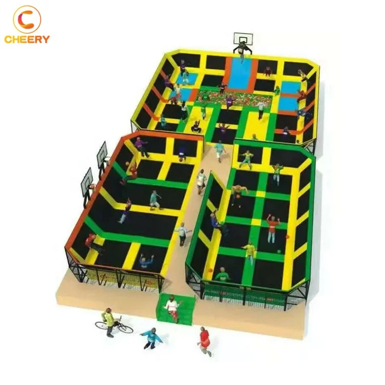 Customized exercise basketball foam blocks ocean balls trampoline park kids indoor playground for sale